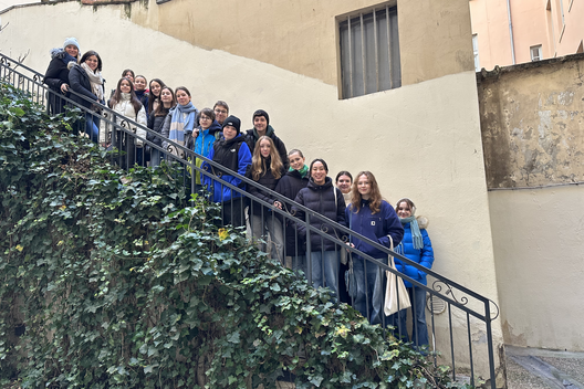 Gruppe der Schüler in Lyon